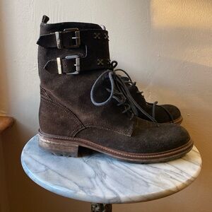 Black suede boots 37.5
